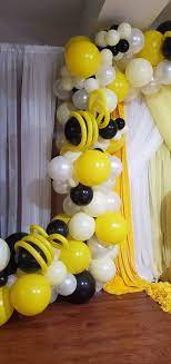 Balloon Garland Bumble Bee Party Theme Bee Baby Shower Balloons Honey Bee Baby Shower Bee Baby Shower