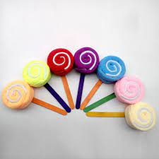 1pcs Cute Kids Lollipop Candy Towel Washcloth Wedding Favor Baby Shower Gift Dessert Wrap Random Color Towels Washcloths Baby Washclothbaby Towel Aliexpress