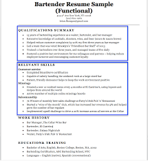 bartender resume sample & writing tips