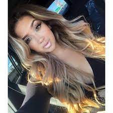 Ombre Blonde Human Hair Lace Front Wigs Medium Brown Roots To Etsy In 2021 Front Lace Wigs Human Hair Blonde Hair Color Balayage Hair