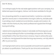 Application for personal assistant position. Free 13 Best Real Estate Agent Cover Letter Examples Templates Download Now Examples