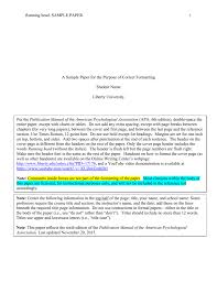 Apa sample paper purdue owl. Apa Sample Paper Liberty University