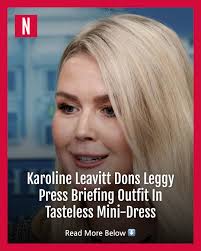 Karoline Leavitt's press room style doesn't seem to be getting any better.  This time, she managed to choose an outfit that looks too old and too young  for her.
