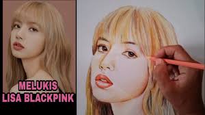 Cara Melukis Wajah Dengan Pensil Warna Melukis Lisa Blackpink Melukis Wajah Pensil Warna Cara Melukis