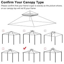 Instantaneously ready the cash to buy or assemble one in your house. 10 6x10 6 Gazebo Top Replacement For 2 Tier Madaga Frame Canopy Garden Cover Ebay