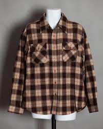 Black And Gold Flannel Shirt Mens Vintage 70s 80s Men S Plaid Flannel Shirt Brown Colors Kings Road Sears Men S Store Mens Plaid Flannel Mens Plaid Flannel Shirt Flannel Outfits Men