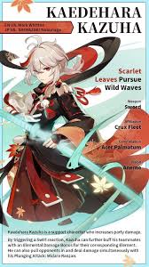 Overview of a support kaedahara kazuha build: Kazuha In Genshin Impact Release Date Voice Actors Ascension Materials And More Details
