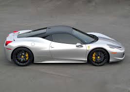 Silver Ferrari 458 Italia With Black Lace Wheels Ferrari 458 Ferrari Luxury Cars
