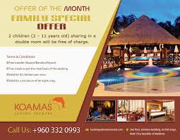Bandos Summer Family Offer Summer Family Free Food Maldives