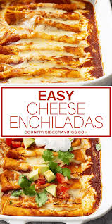 These Easy Cheese Enchiladas Will Quickly Become A Family Favorite Corn Tortillas Are Filled With Montere Cheese Enchiladas Easy Cheese Enchiladas Easy Cheese