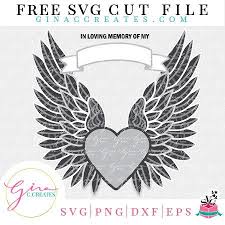 3d Memorial Angel Wings Free Svg And Tutorial In 2020 Free Svg Svg Cricut Free