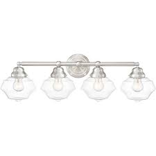 Platinum glacial 22 wide nickel led bathroom lighting. Possini Euro Design Modern Wall Light Brushed Nickel Hardwired 30 3 4 Wide 4 Light Fixture Schoolhouse Glass For Bathroom Vanity Target