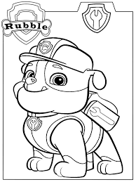 Patrulla Canina Para Colorear Rubble