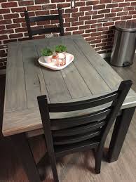 5ft Long Harvest Leg Table In Ebony And Classic Grey Stain Staining Wood Staining Furniture Stained Table