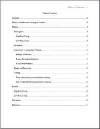 Apa (american psychological association) research paper format is often used in papers related to psychology and social sciences. Table Of Contents Apa 6th Edition