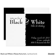 Black And White Party Invitations Black And White 2 Theme Party Invitation Zazzle Ca Party Themes Party Invitations Invitations Party