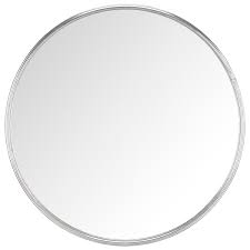 Buy products such as beautme 18 inch round wall mirror for living room or bathroom glossy white at walmart and save. Silver Metallic Round Mirror