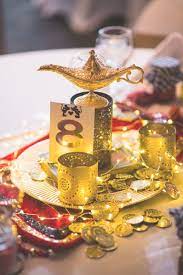 Aladdin Disney Theme Wedding Table Centre Piece Disney Wedding Centerpieces Wedding Table Themes Disney Wedding Theme