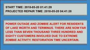 A blue alert (same code: Zombie Alert Florida City Warns Residents About The Undead During Power Outage The Weather Channel Articles From The Weather Channel Weather Com
