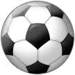 Emoji meaning a round, black and white ball used in the game of soccer, which is known as football in much of the world. Soccer Ball Emoji