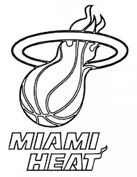 Basketball Miami Heat Baskeball Coloring Page College Basketball Logos Sports Coloring Pages College Football Logos