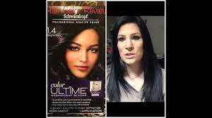 Trendy hair colors aren't just about being playful. Schwarzkopf Sapphire Black Hair Color Review Nina Gilhousen Youtube