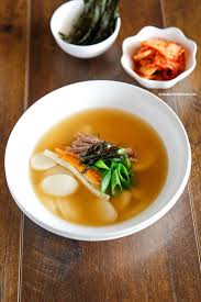 Korean Rice Cake Soup Tteokguk Recipe Korean Rice Cake Soup Korean Rice Cake Rice Cake Soup