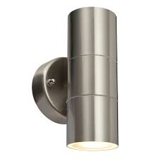 Blooma Sommus Stainless Steel Mains Powered External Up Down Wall Light Departments Diy At B Q Exterior Wall Light Wall Lights Up Down Wall Light