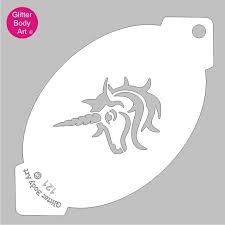 Each style is unique and captivating. Unicorn Facepaint Stencil Unicorn Head 121 Temporary Tattoo Store