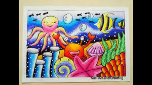 Tutorial mewarnai gradasi, gambar mewarnai gradasi, mewarnai gradasi warna, cara mewarnai gradasi, mewarnai gradasi jalan, art for kids art slider via artslider.wordpress.com. Menggambar Hewan Laut Yang Sudah Diwarnai