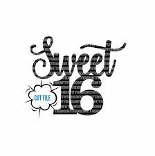 Sweet 16 Svg Birthday Svg Files Cake Topper Svg Birthday Svg For Cricut Sixteen Svg 16th Birthday Svg Svg Png Jpg Instant Download Svg Sweet 16 Cake Toppers