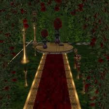 Moody passion dramatic purple floral thank you classic round sticker. Second Life Marketplace Gothic Red And Black Wedding Decorations