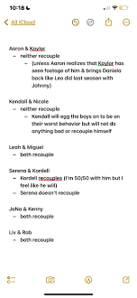 Predictions for Casa : rLoveIslandUSA