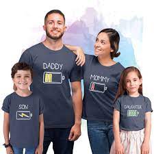 Battery Family Shirts Mommy Daddy Baby Matching Family Shirts