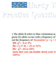 Approximately what percent of the population are heterozygous carriers of the recessive pku allele? Hardy Weinberg Practice Problems With Amoebas By Nancie Martin Tpt