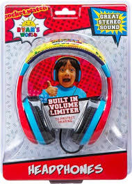Your favorite ryan's world characters are out for an adventure on ryan's road trip! Ekids Ryan S World Wired On Ear Headphones Yellow Red Blue Black Rw 140 Exv9 Best Buy Ryans World Ryan Toys Ryans World Toys