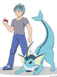 Trainer OC with Vaporeon by Mr_Fez97 -- Fur Affinity [dot] net