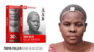 Troya Fuller Raw 3D Head Scan by 3d-sk