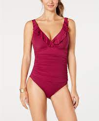 Lauren Ralph Lauren Tummy Control Underwire Ruffled One Piece Swimsuit Sw One Piece Swimsuit Trendy One Piece Swimsuit Slimming One Piece Swimsuit Flattering