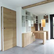 Cousibois Bureau Placage Chene Et Mdf Laque Porte Coulissante Parquet Bois Massif Porte Coulissante Placard