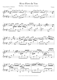 River flows in you 15 string harp range from middle c. River Flows In You Yiruma 10th Anniversary Version Piano Sheet Music For Piano Solo Musescore Com