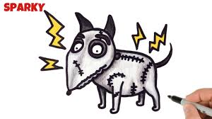 How To Draw Sparky Frankenweenie Halloween Drawings Drawings Disney Drawings