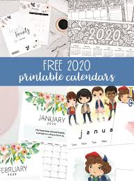 Get organised for the year ahead with one the best calendars for 2021. Free 2020 Printable Calendars Crafting In The Rain