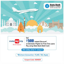 Travel On Your Mind Now Is The Time Book Your Flight On Makemytrip With State Bank Debit Card And Get Instant Disco Make My Trip Domestic Flights Debit Card