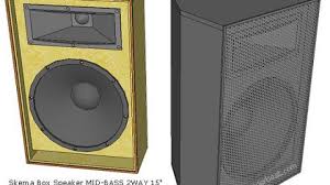 Selain itu, bentuk box speaker 15 inch juga sangat minimalis sehingga mudah saat dibawa dan tidak terlalu berat. Skema Box Speaker Mid Bass 2 Way 15 Inch Indoor Dan Outdoor