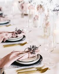 Organic Blush And Gold Table Setting Editorial Shoot At The Farm Yarra Valley Styling By Rub Elegant Table Decorations Wedding Table Settings Table Settings