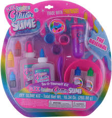 Yoyo Lip Gloss Diy Rainbow Glitter Slime Glitter Slime Slime Making Kit Slime Kit