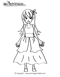 Girl Dress Coloring Page Printable Coloring Pages For Girls Coloring Pages Abstract Coloring Pages