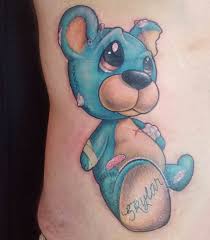 16 Cute Cuddly Teddy Bear Tattoos And Meanings Tattooswin Teddy Bear Tattoos Bear Tattoo Designs Bear Tattoos