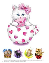 Kitten's first full moon by kevin henkes. Amazon Com Teacup Kittens Coloring Book Design Originals 32 Adorable Expressive Eyed Cat Designs From Illustrator Kayomi Harai On High Quality Extra Thick Perforated Pages That Resist Bleed Through 9781497202269 Kayomi Harai Books